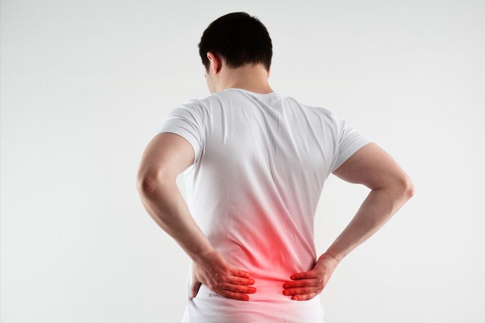 back pain in the lumbar region