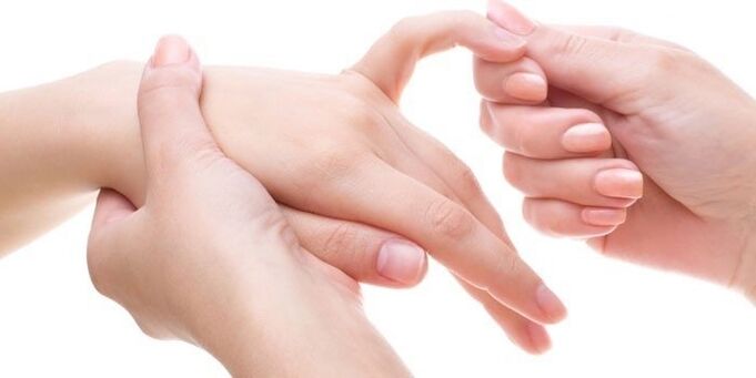 Joint pain in the fingers when bending