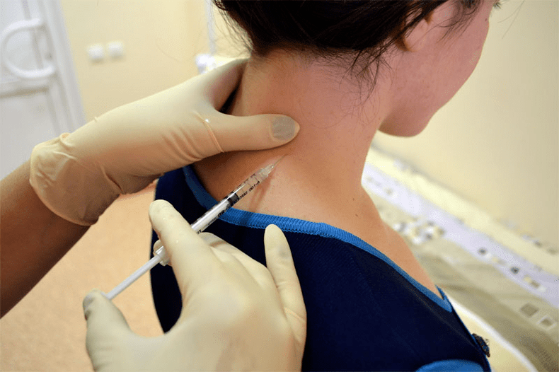 Anesthetic blockade for osteochondrosis